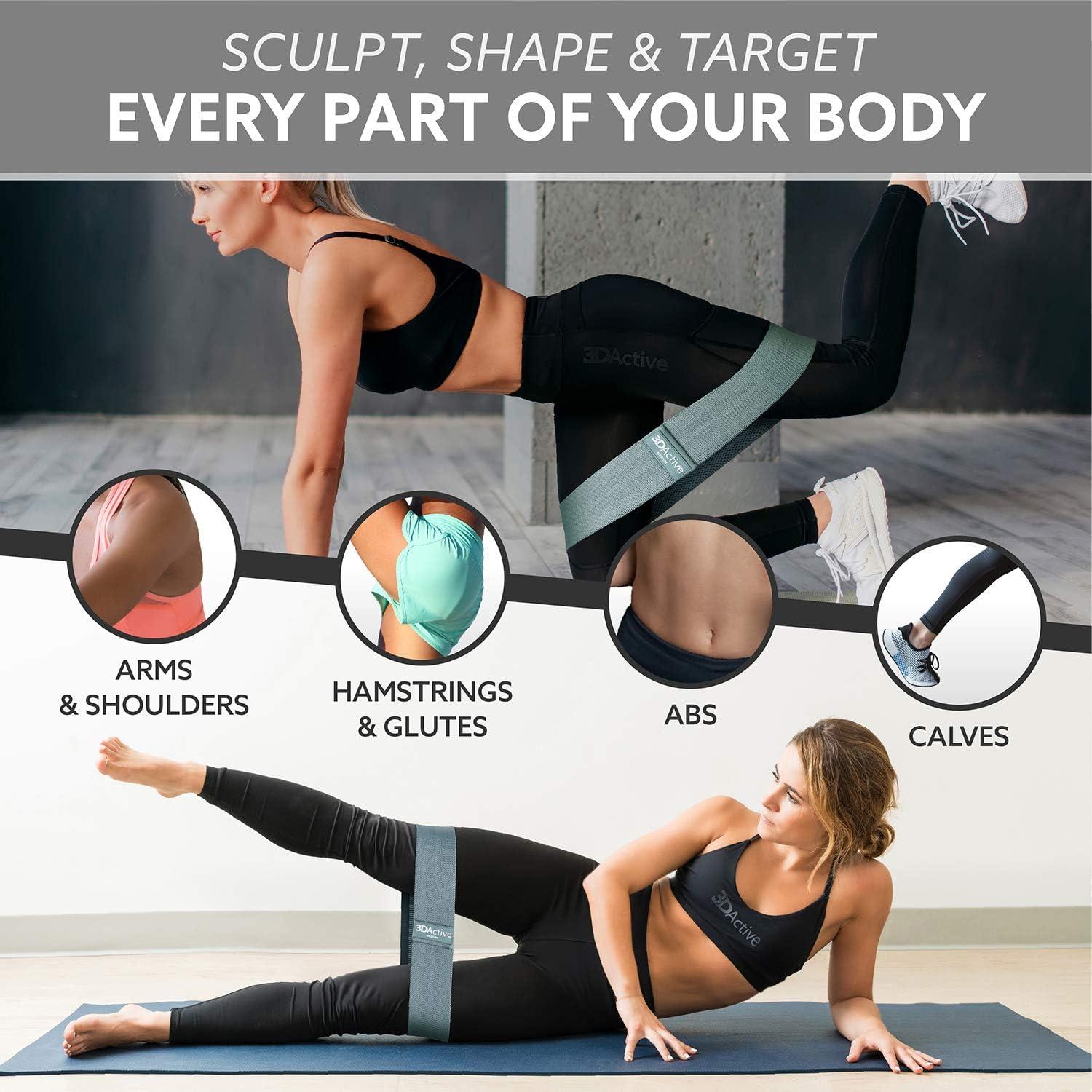 Bandas de Resistencia 3DActive para Piernas y Glúteos - 3 Niveles