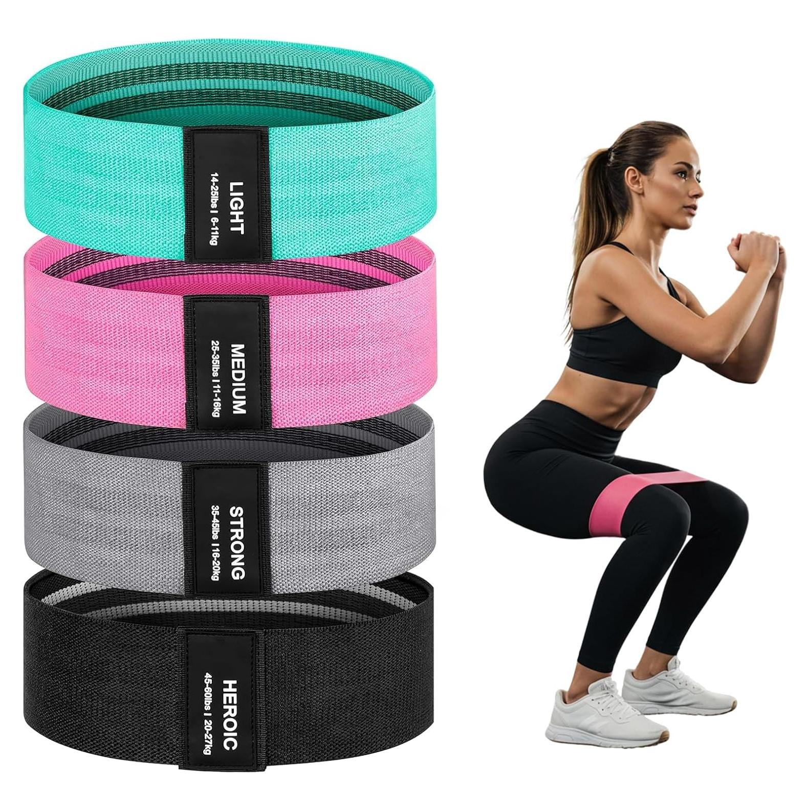 Juego de Bandas de Resistencia 4 Piezas Genérica - Antideslizantes