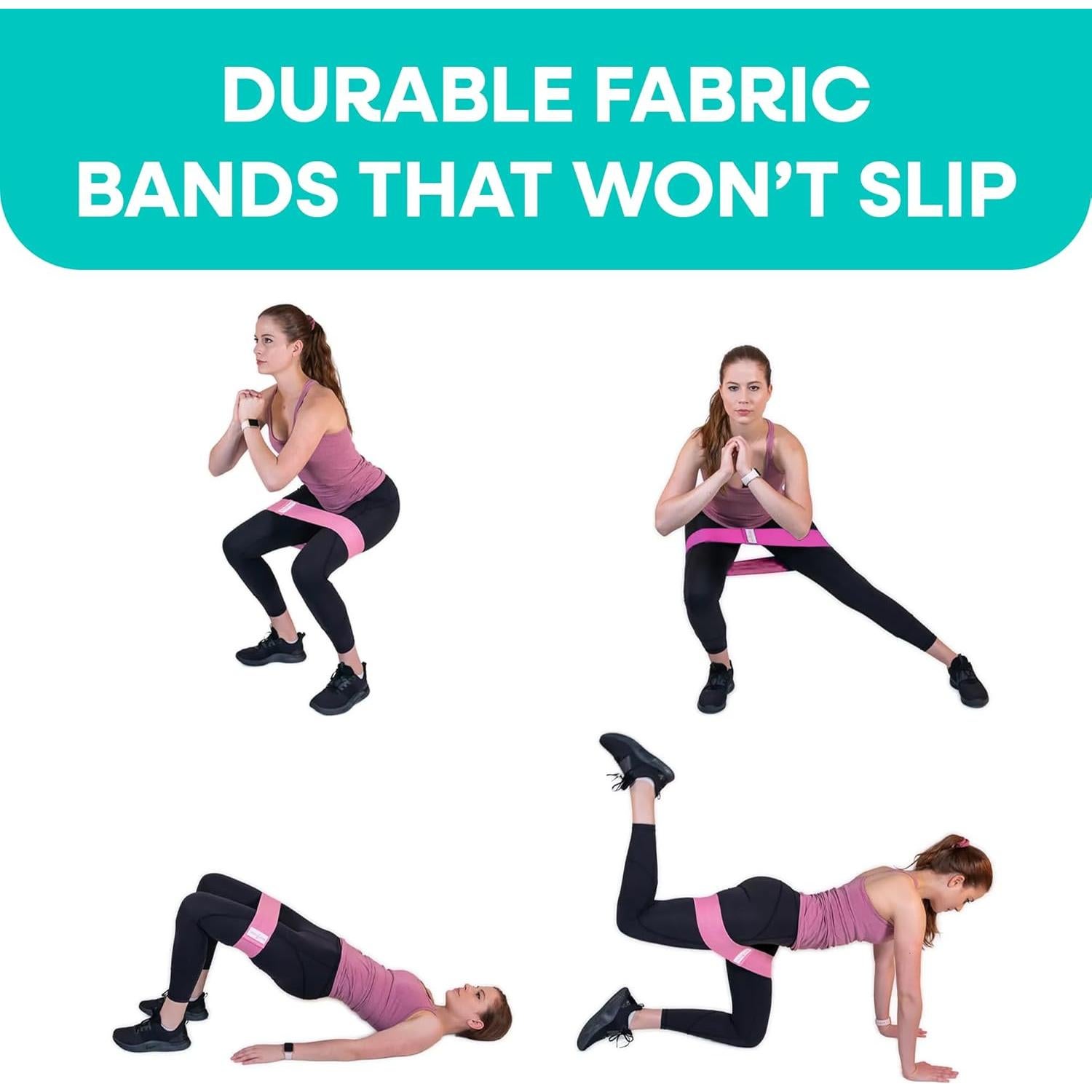 Juego de Bandas de Resistencia 4 Piezas Genérica - Antideslizantes