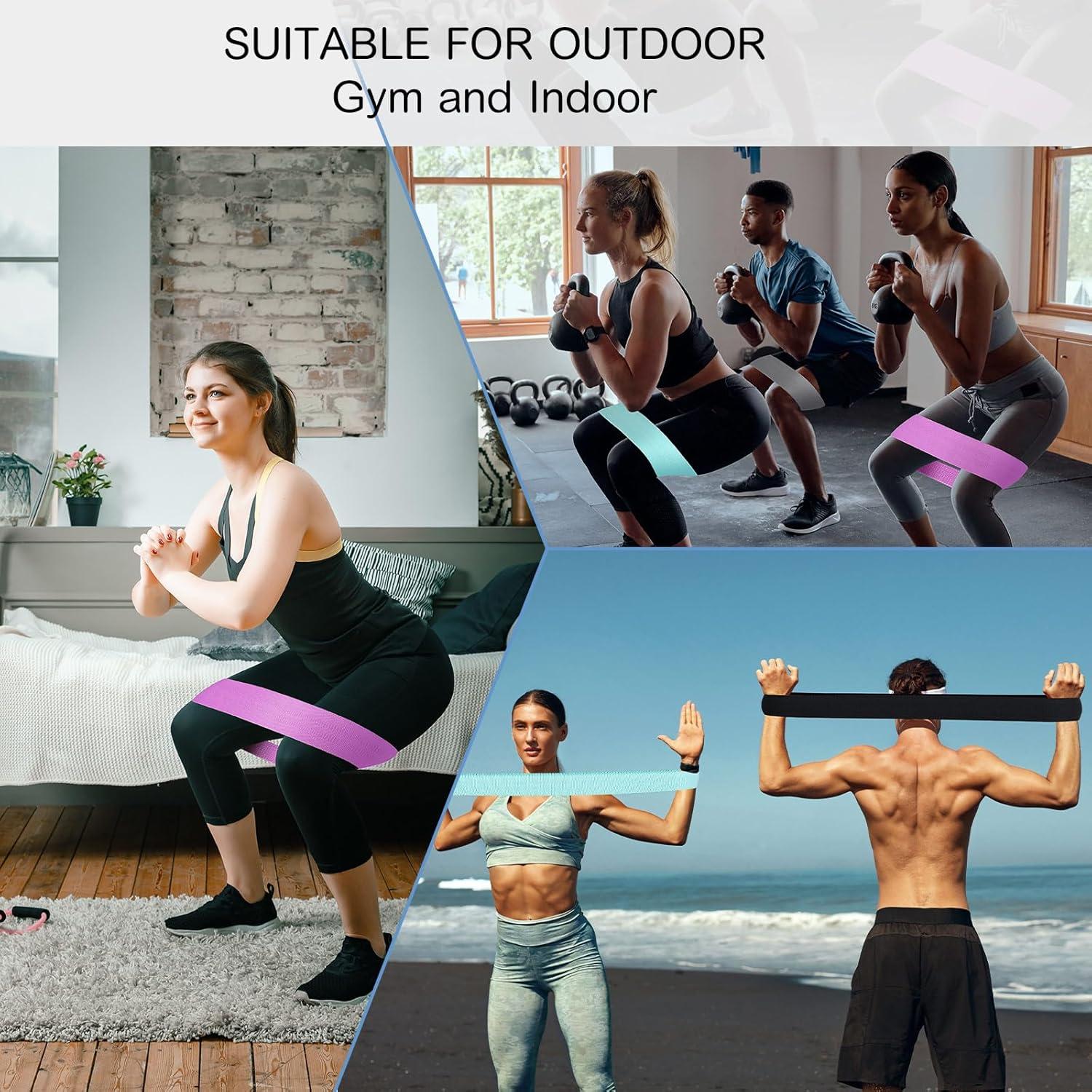 Bandas de Resistencia Shappy 20 Pcs 5 Niveles Tela Antideslizantes