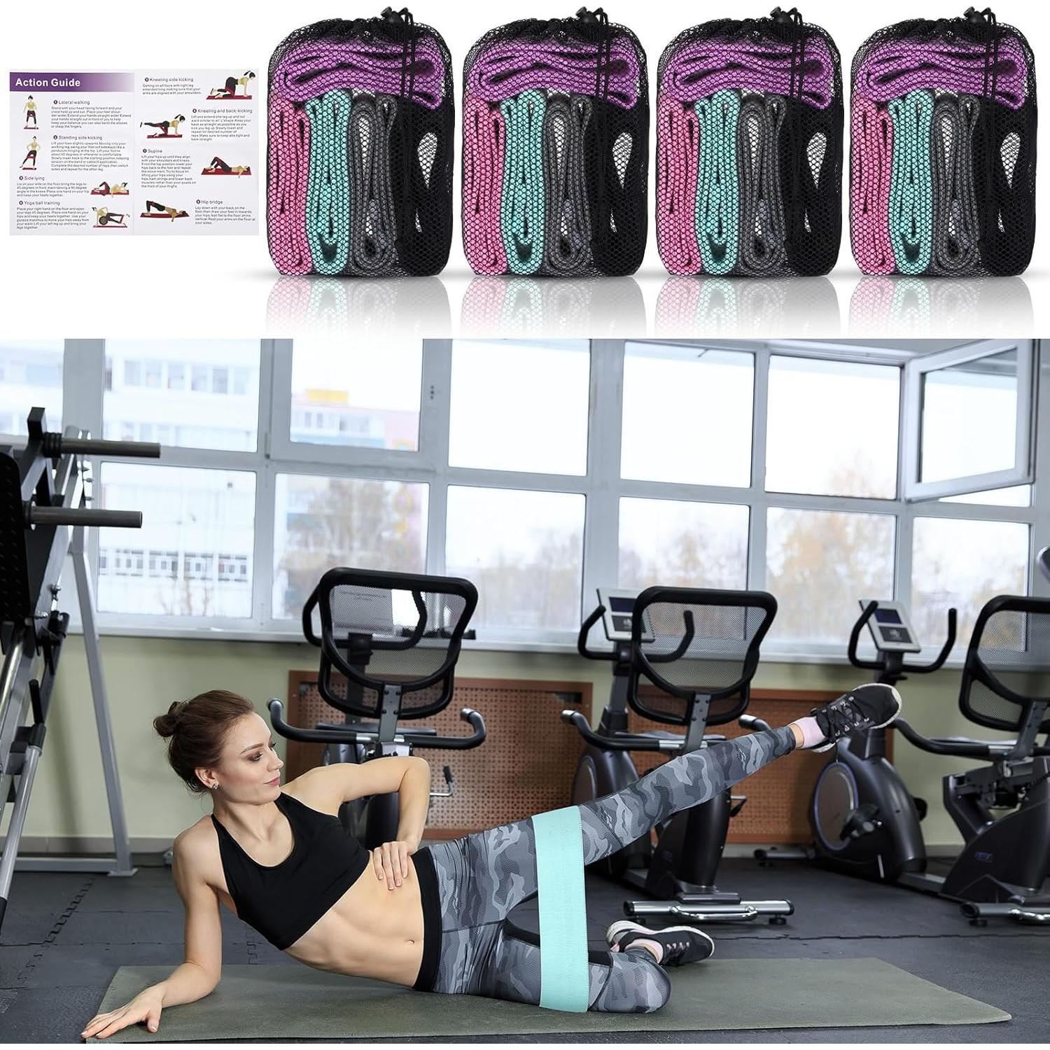 Bandas de Resistencia Shappy 20 Pcs 5 Niveles Tela Antideslizantes