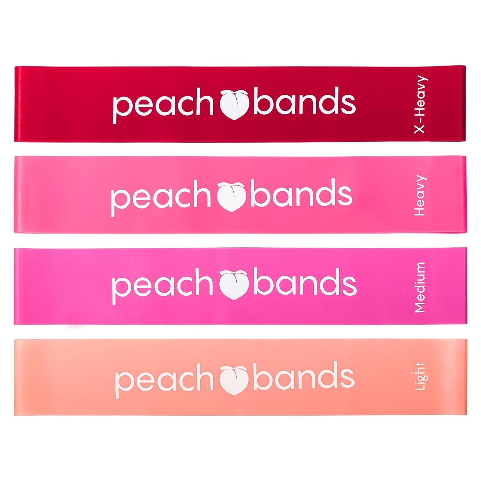 Conjunto de Bandas de Resistencia Peach - 4 Niveles para Glúteos