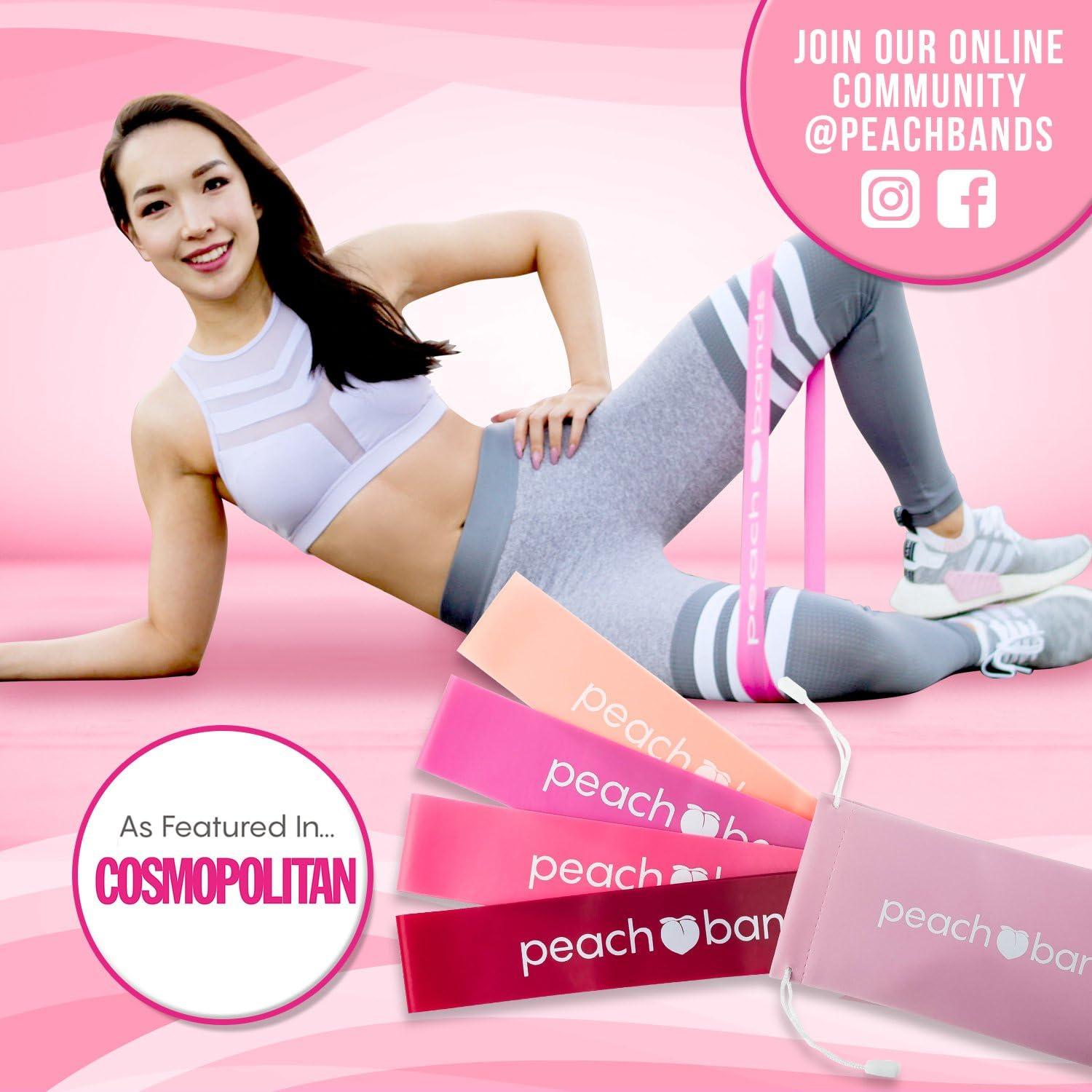 Conjunto de Bandas de Resistencia Peach - 4 Niveles para Glúteos