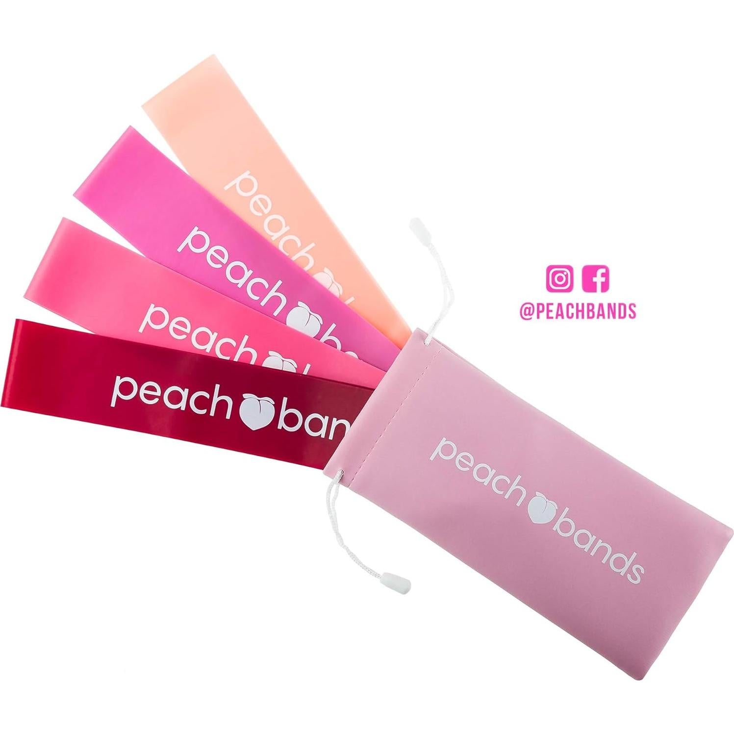 Conjunto de Bandas de Resistencia Peach - 4 Niveles para Glúteos