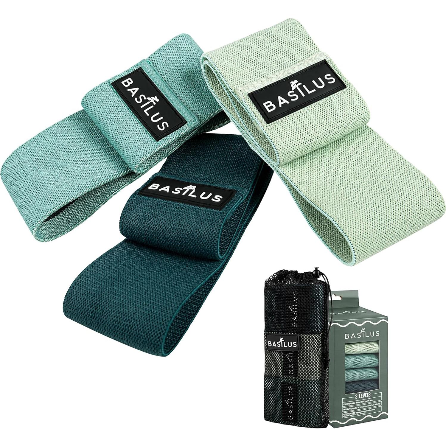 Bandas de Resistencia Basilus - 3 Niveles para Fitness y Yoga