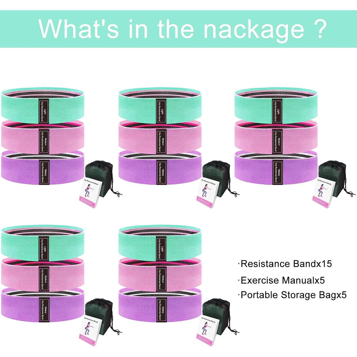 Set de 15 Bandas de Resistencia WIFOCU para Ejercicio en Casa
