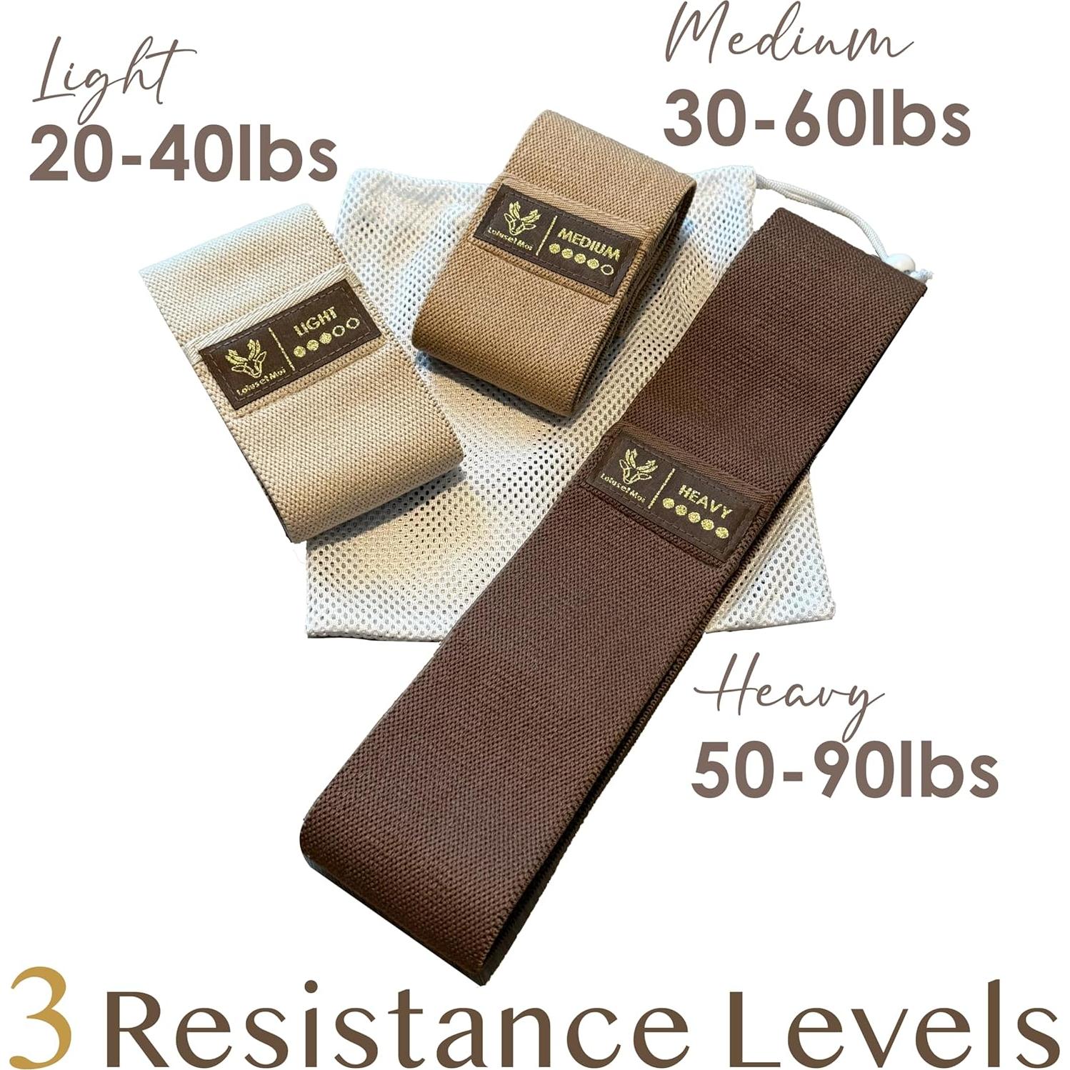 Bandas de Resistencia Lotus et Moi, 3 Niveles para Fitness