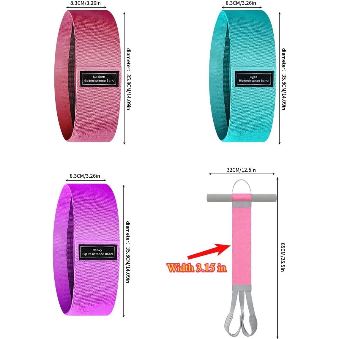 Banda de Resistencia de Tela Ocdin LLS01 Set de 4 Unidades