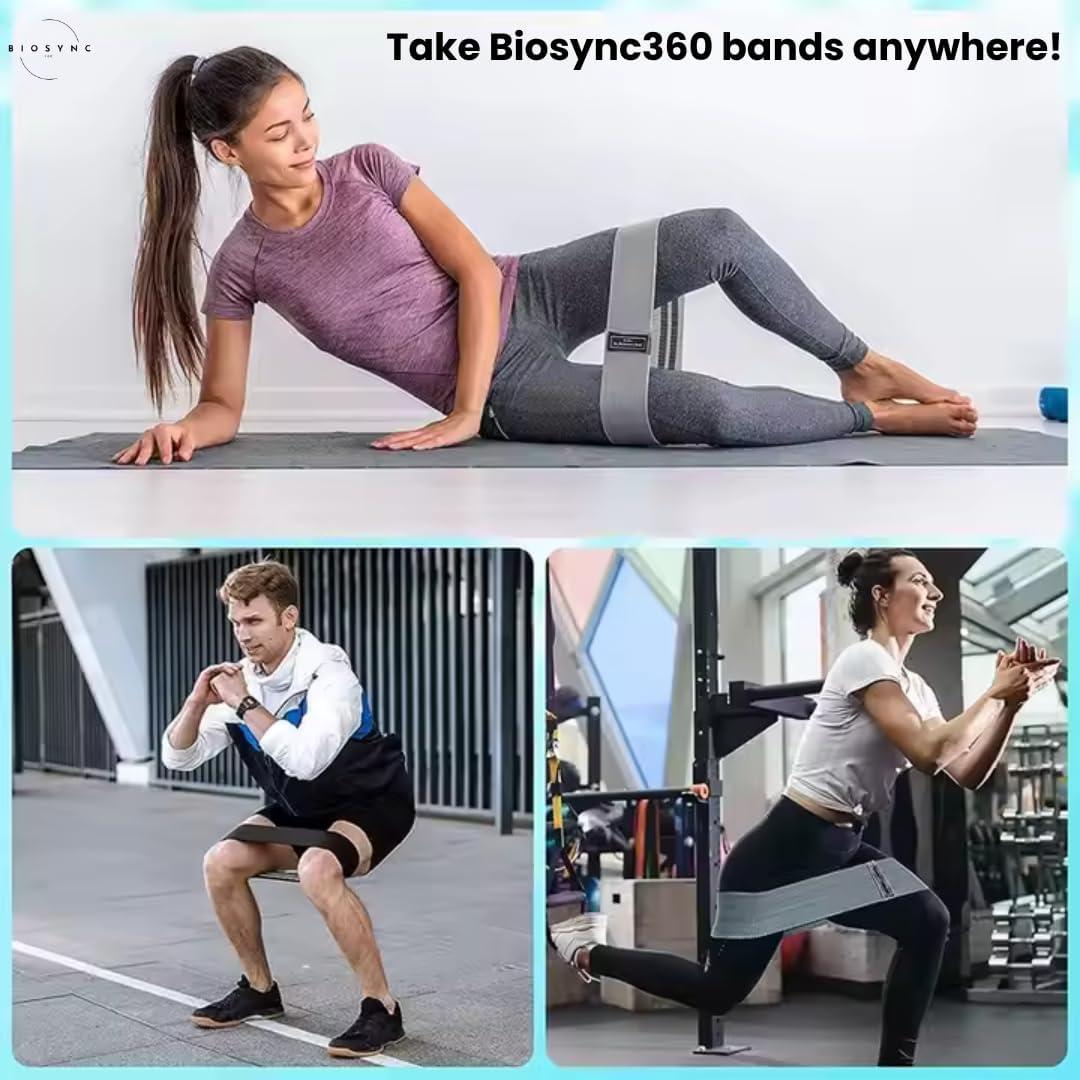 Bandas de Resistencia para Glúteos BioSync360 - 3 Niveles