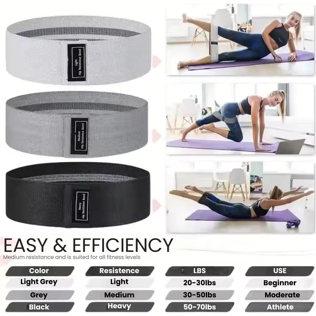 Bandas de Resistencia para Glúteos BioSync360 - 3 Niveles