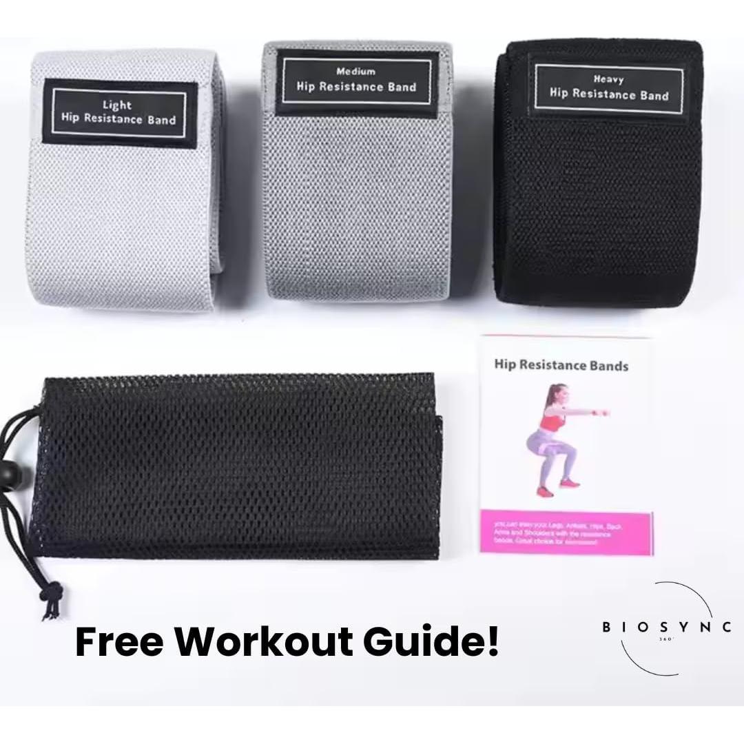 Bandas de Resistencia para Glúteos BioSync360 - 3 Niveles
