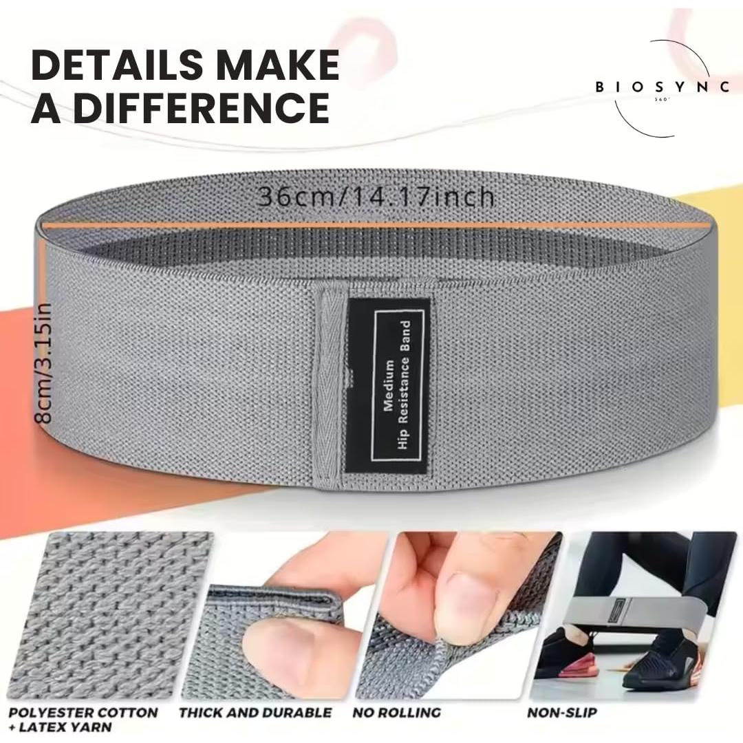 Bandas de Resistencia para Glúteos BioSync360 - 3 Niveles