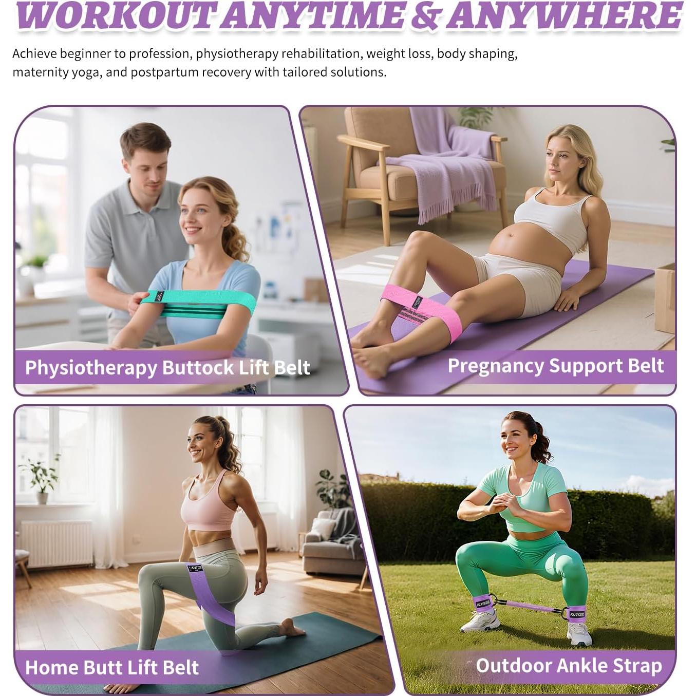 Conjunto de Bandas de Resistencia KUTIZE para Tobillos y Glúteos