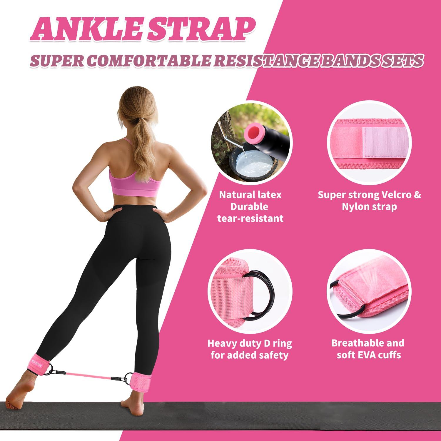 Conjunto de bandas de resistencia KUTIZE para tobillos y glúteos