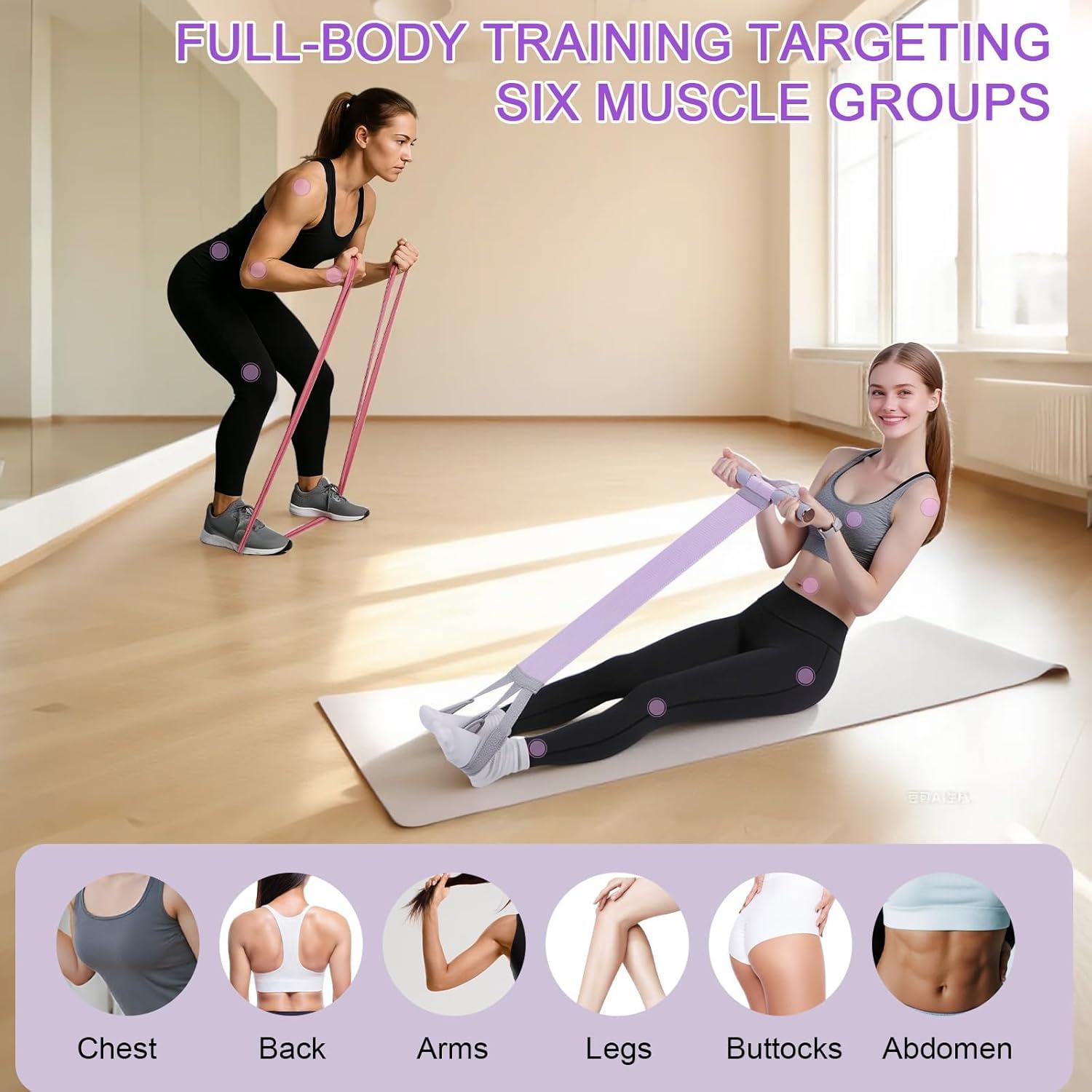 Banda de Resistencia TfruKiet 120lb con Mangos y Pedal Antideslizante