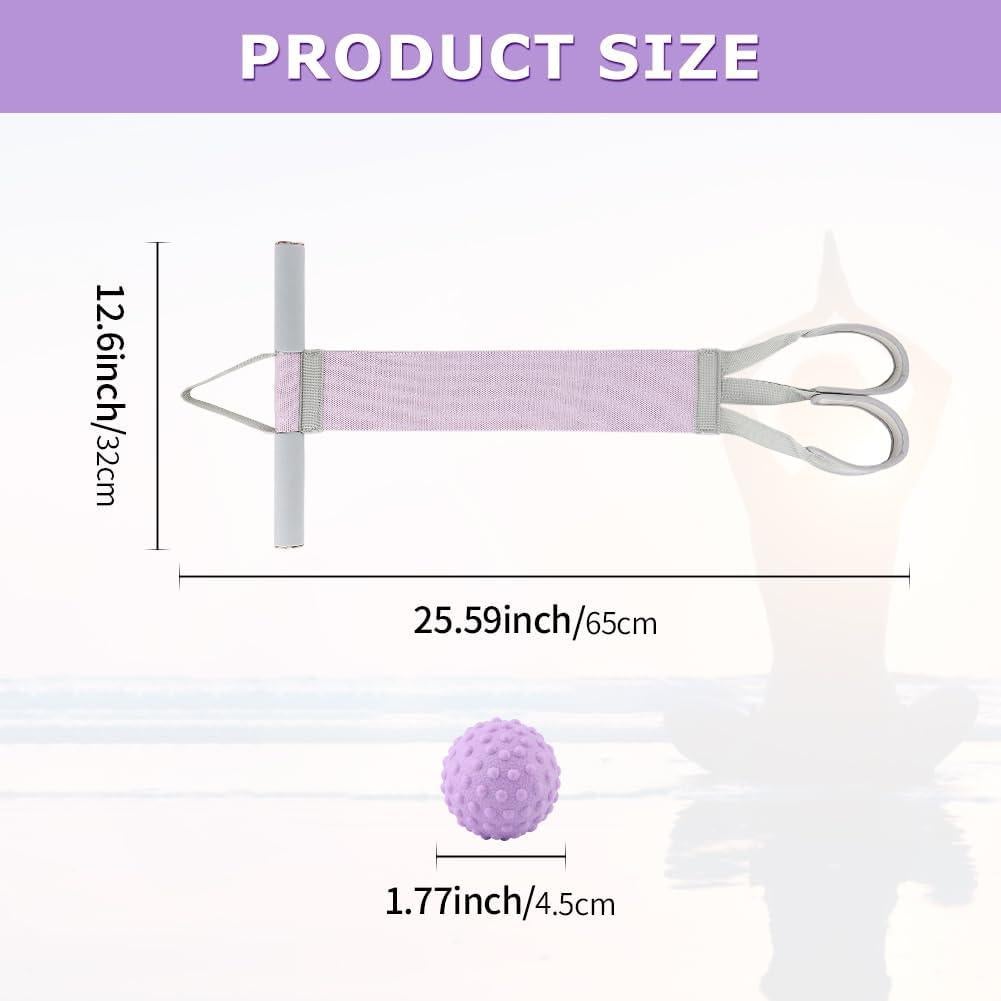 Fabric Resistance Band with Handles, Yoga Pedal Resistance Band Non-Slip Elastic Bands for Strength Muscle Training, Workout Equipment for Leg Arm Chest Core Wrist A