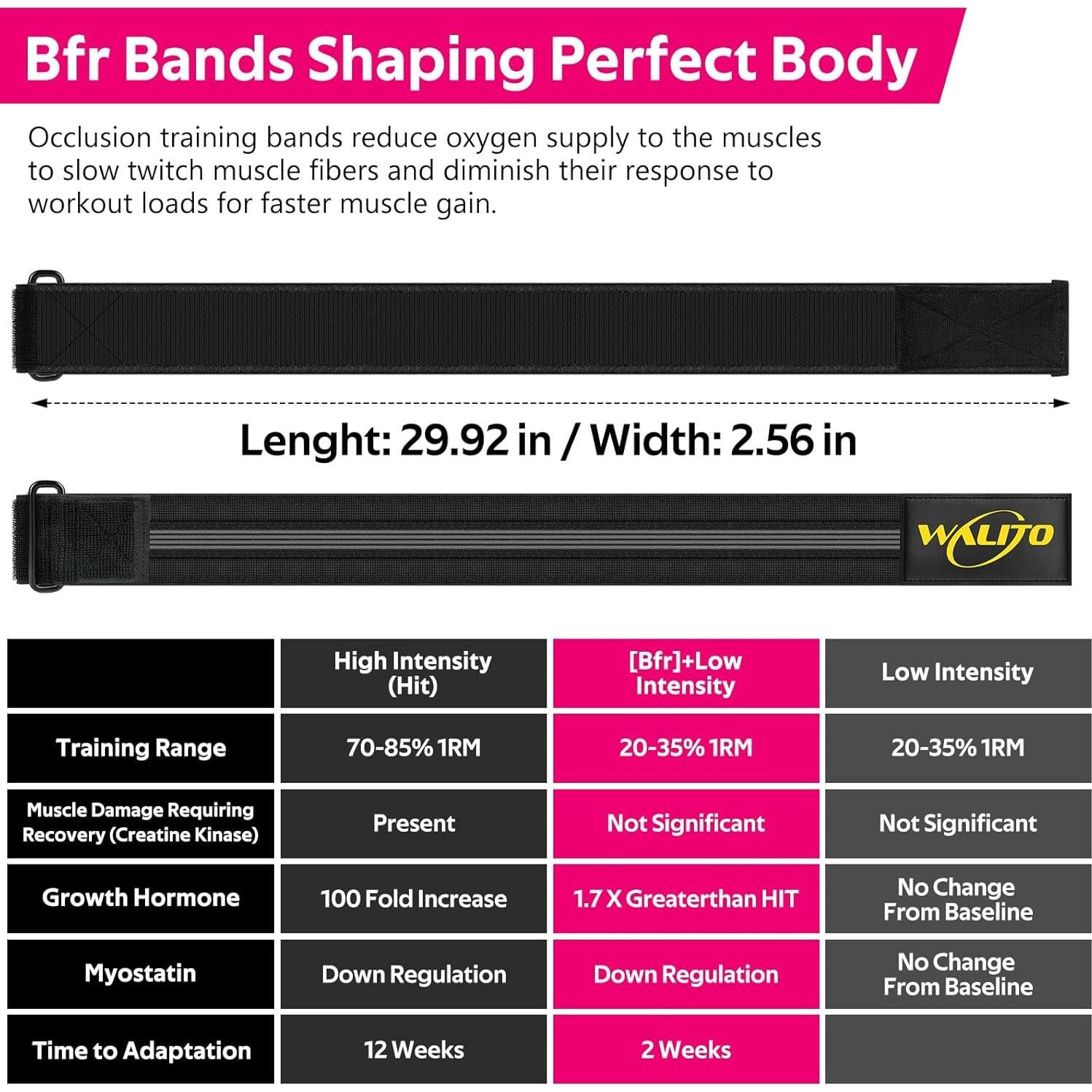 Bandas BFR de Glúteo WALITO - Entrenamiento de Piernas y Caderas