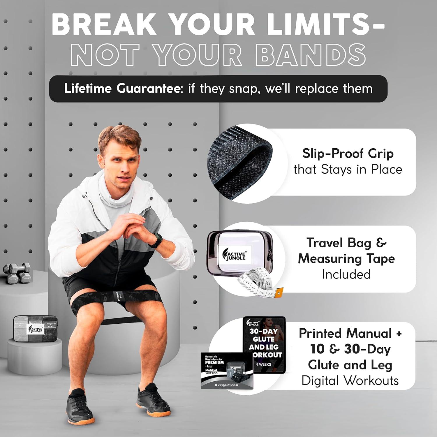 Bandas de Resistencia Active Jungle - Set de 3 Antideslizantes