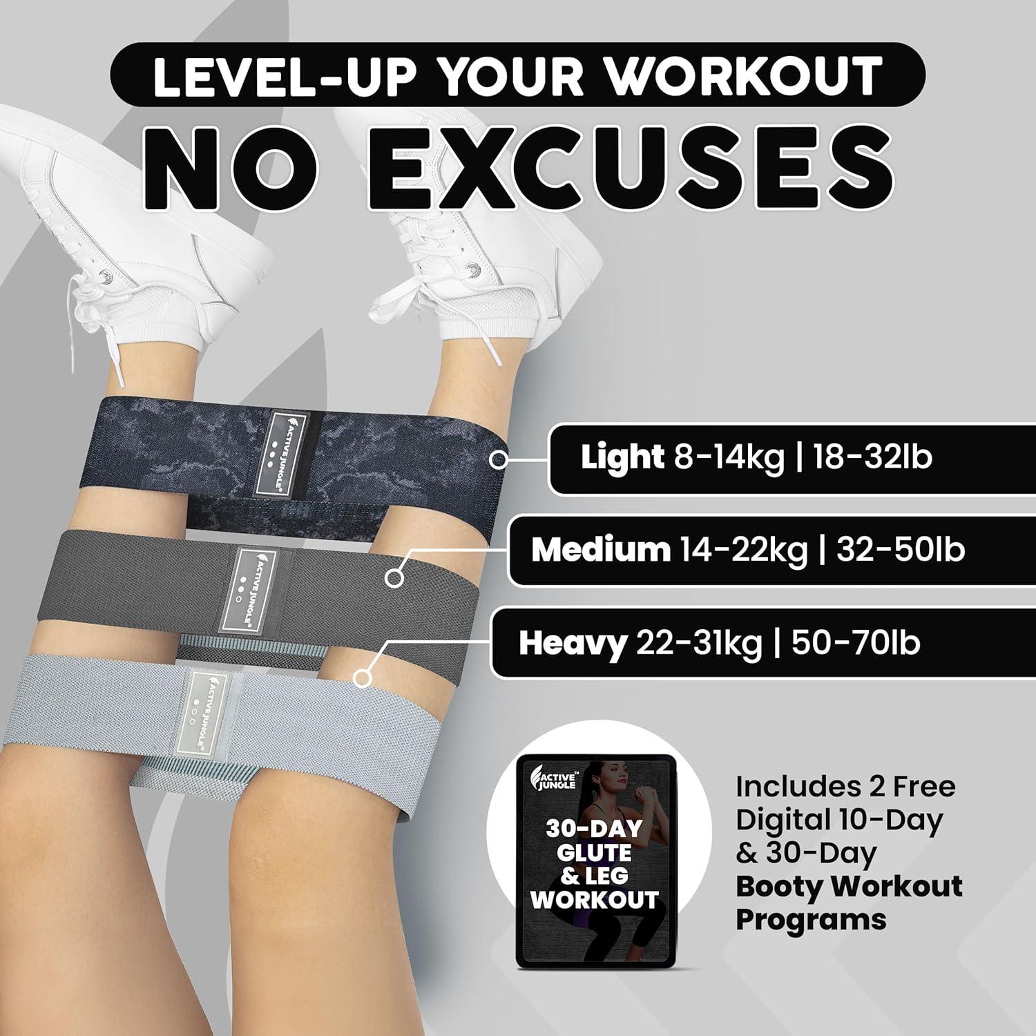 Bandas de Resistencia Active Jungle - Set de 3 Antideslizantes