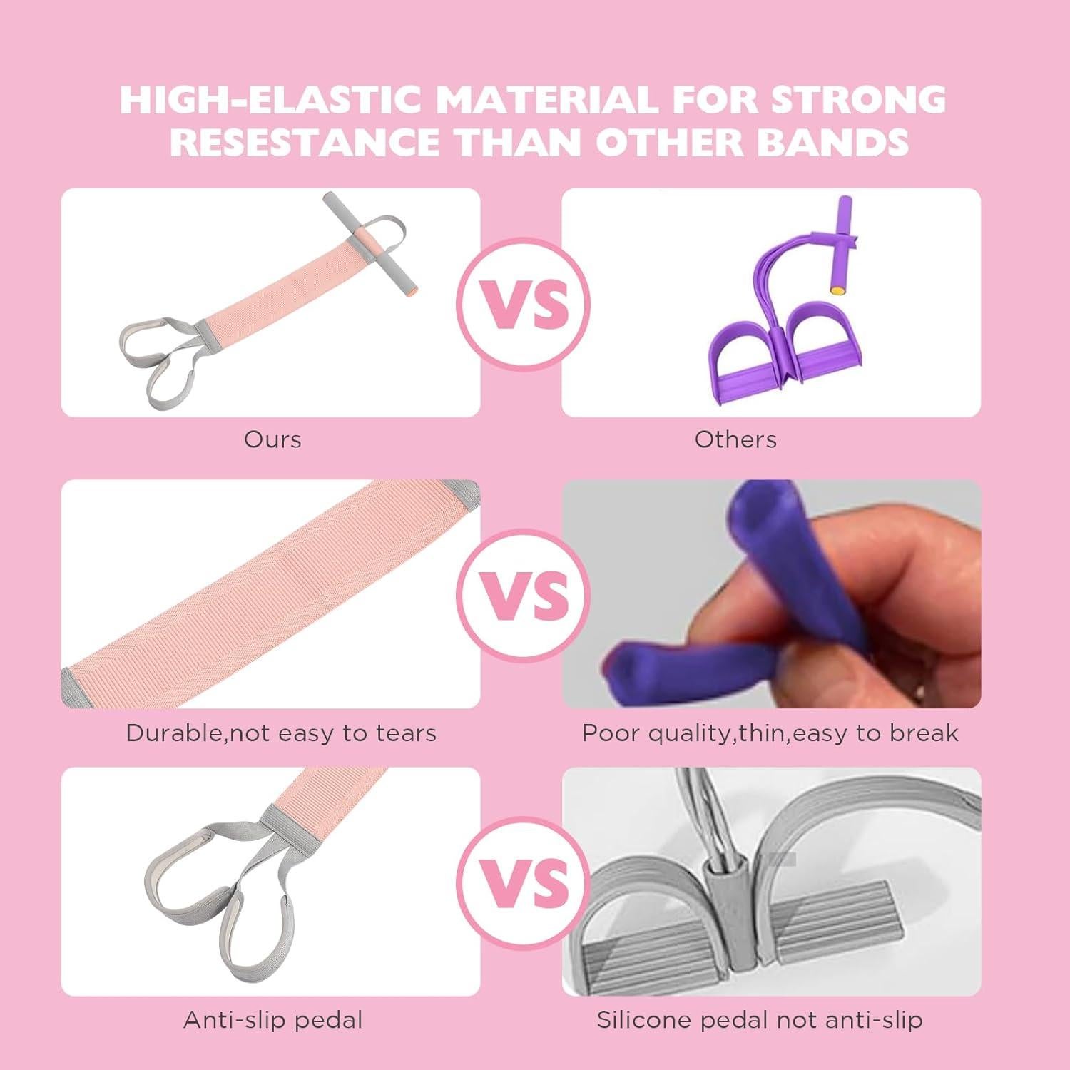 Banda de Resistencia HilpurSkx 150lb con Mangos Antideslizantes