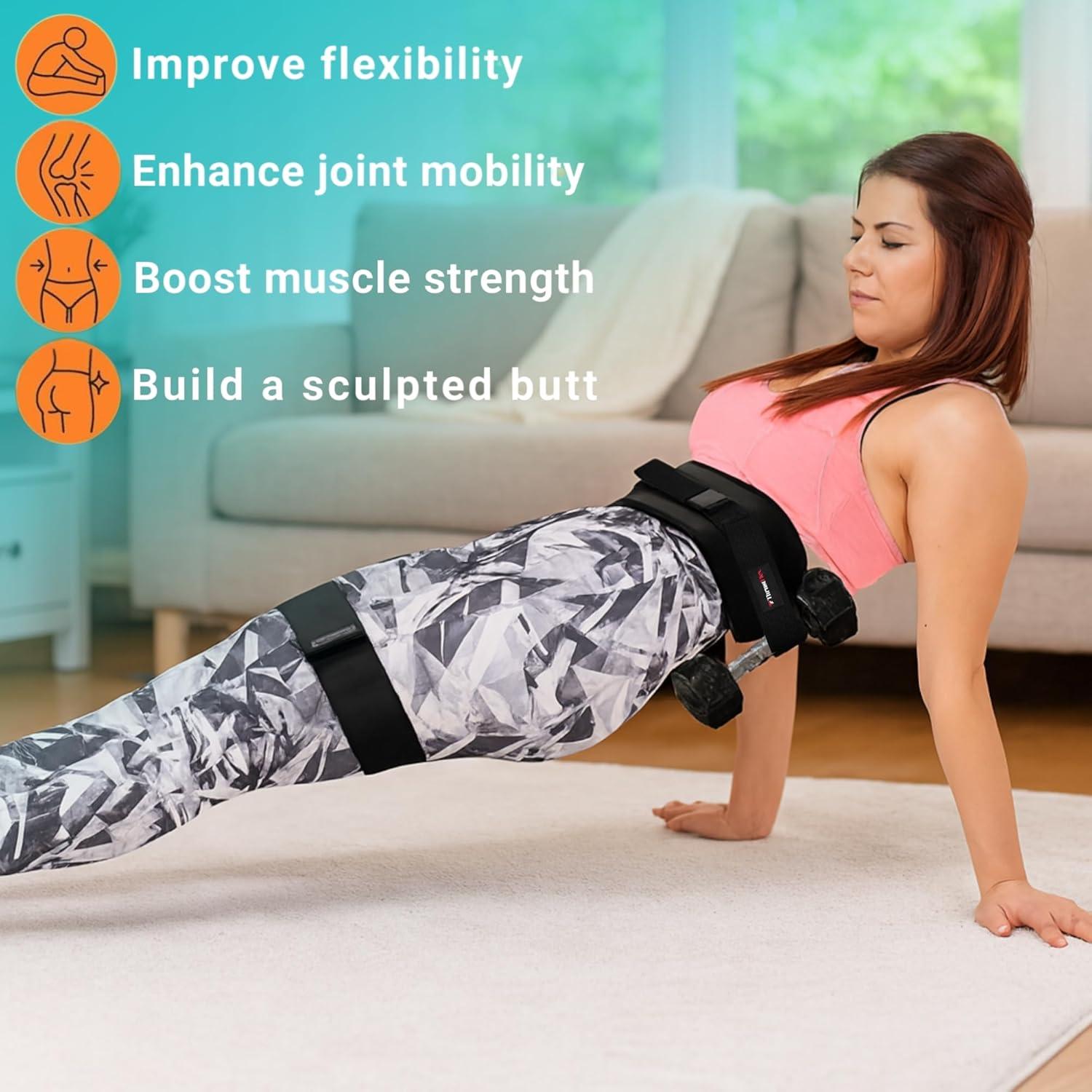 Cinturón de Hip Thrust ThrustFlex con 3 Bandas de Resistencia