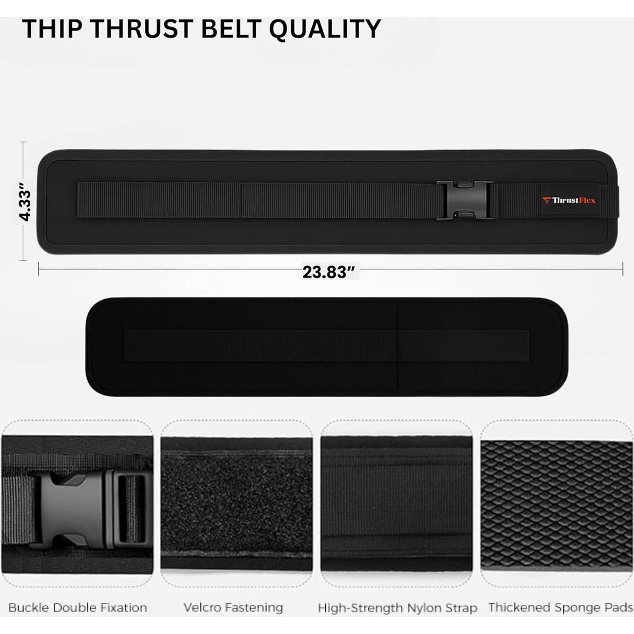 Cinturón de Hip Thrust ThrustFlex con 3 Bandas de Resistencia