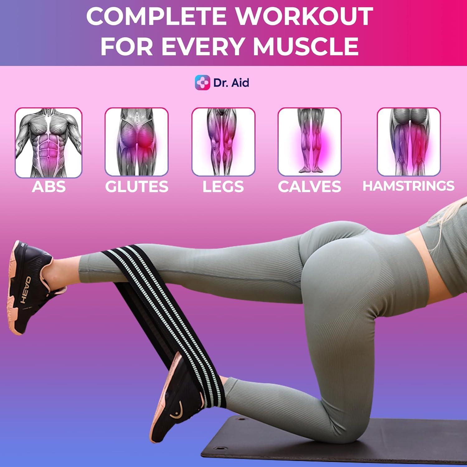 Bandas de Resistencia Dr. Aid - Set de 4 para Glúteos y Piernas