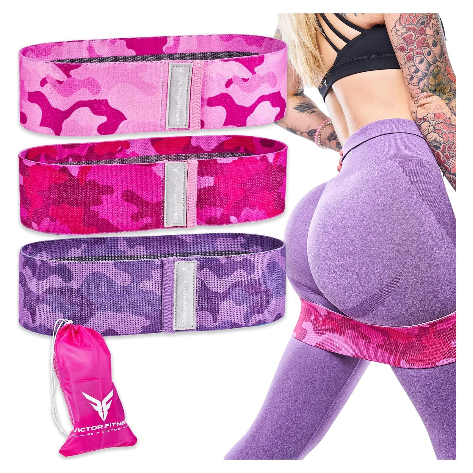 Bandas de Resistencia Victor Fitness para Caderas y Glúteos - 3 Niveles