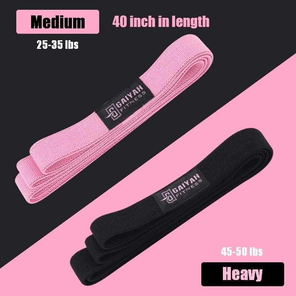 Bandas de Resistencia Largas GAIYAH FITNESS Rosa/Negro 2 Unidades