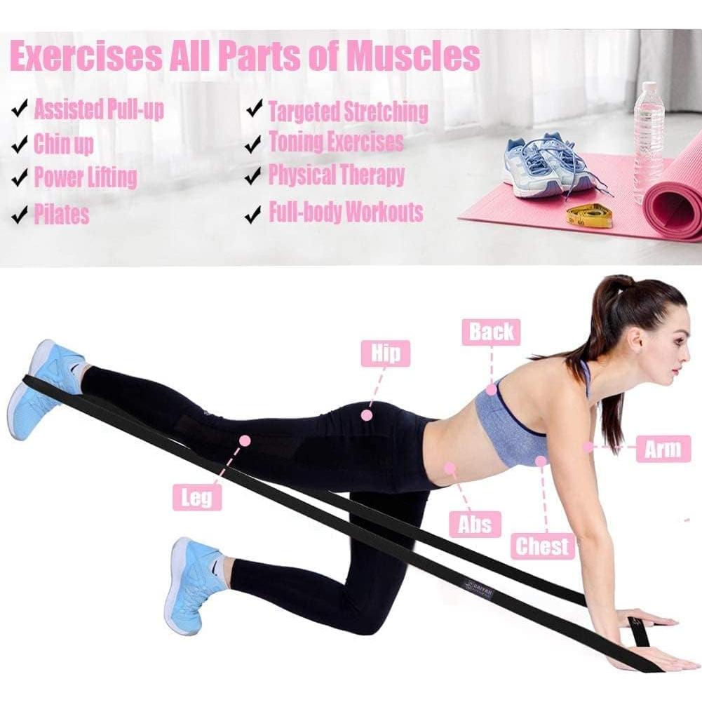 Bandas de Resistencia Largas GAIYAH FITNESS Rosa/Negro 2 Unidades