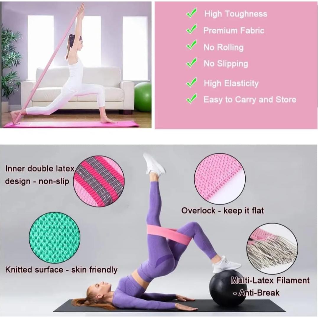 Set de Bandas de Resistencia Genérico - 3 Niveles para Ejercicio