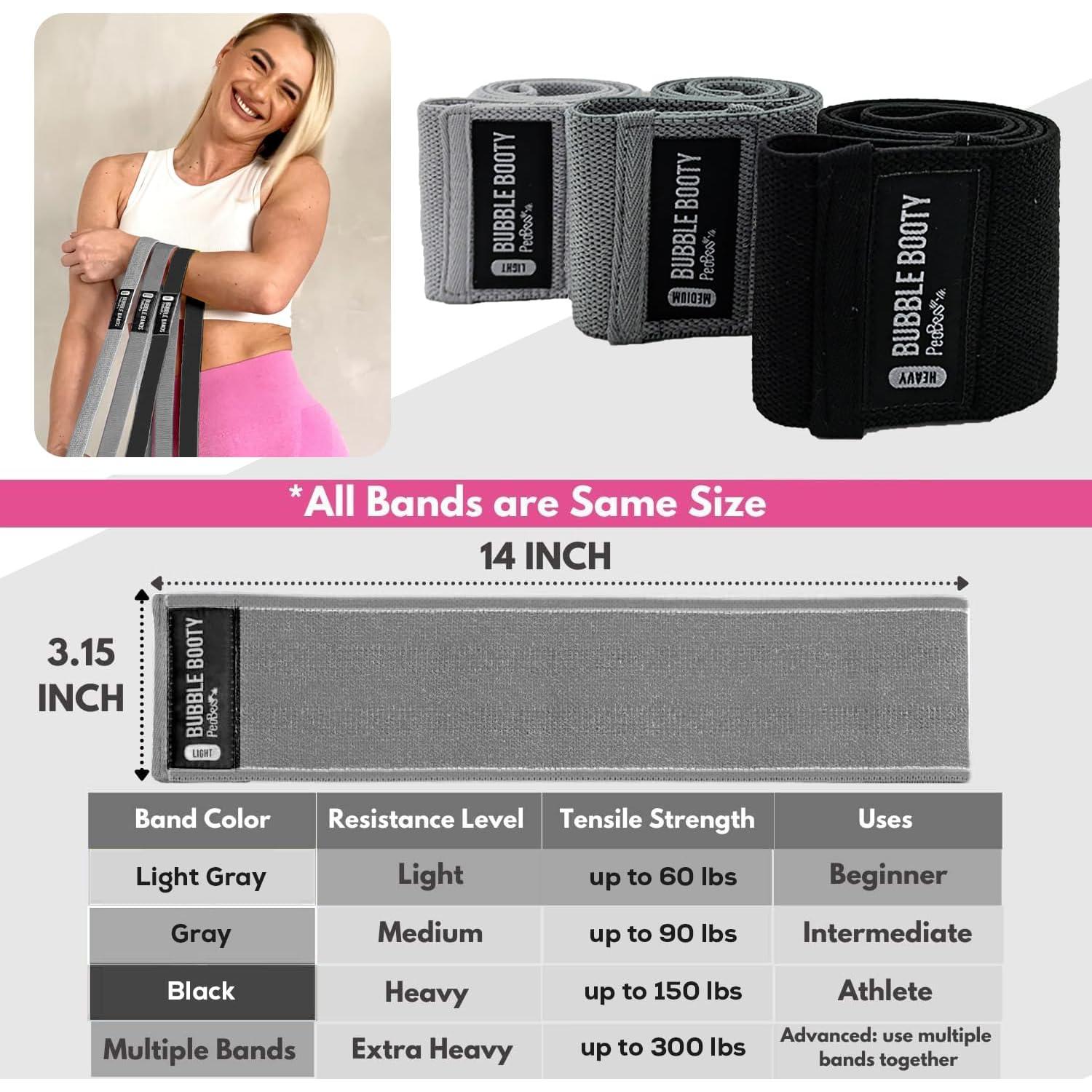 Conjunto de 3 Bandas de Resistencia PeoBeo Antideslizantes