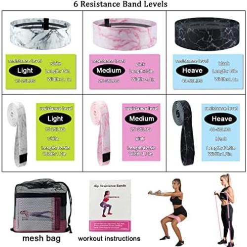 6 Bandas de Resistencia LAKXSF para Glúteos y Ejercicio