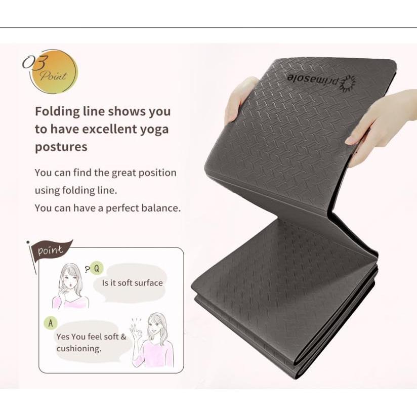 Mat de Yoga Plegable Primasole TPE Antideslizante 182x61cm