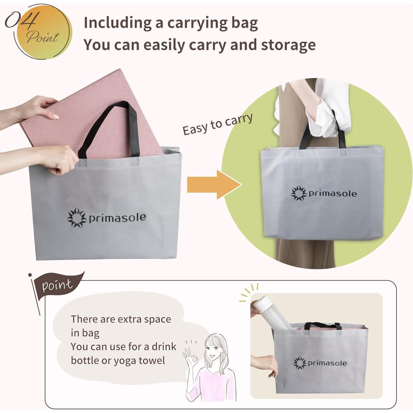 Mat de Yoga Plegable Primasole TPE Antideslizante 182x61cm