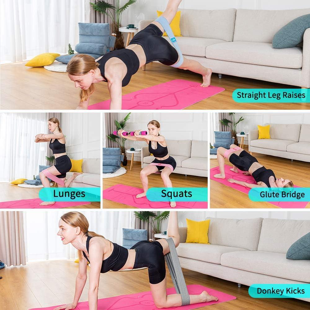 Bandas de Resistencia EILISON Glamfit - Set de 5 Niveles para Glúteos