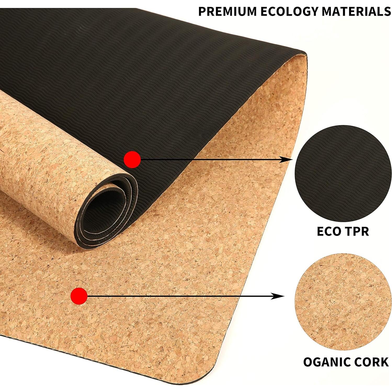 Alfombrilla de Yoga de Corcho Foiller 183x61cm Antideslizante