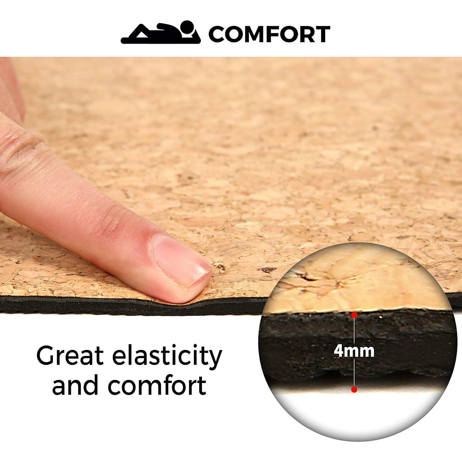 Alfombrilla de Yoga de Corcho Foiller 183x61cm Antideslizante