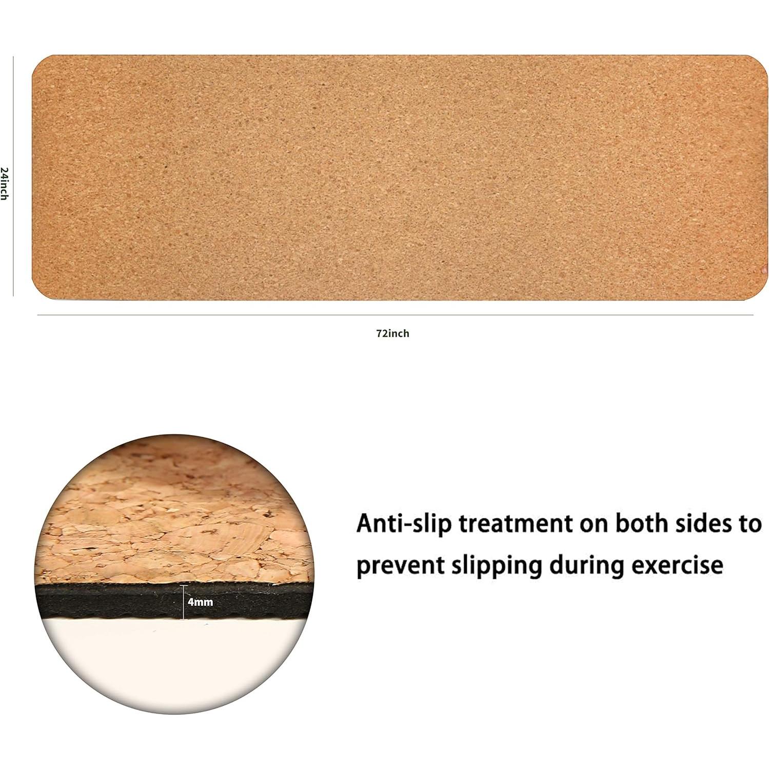 Alfombrilla de Yoga de Corcho Foiller 183x61cm Antideslizante