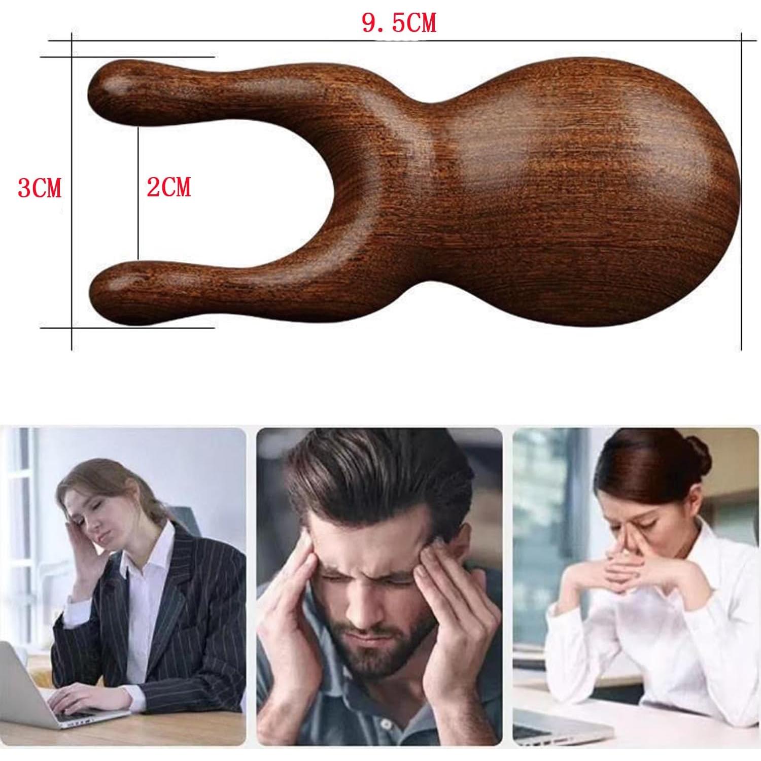 Herramienta de Masaje Gua Sha de Madera Natural JIAXING - 9.5x3cm