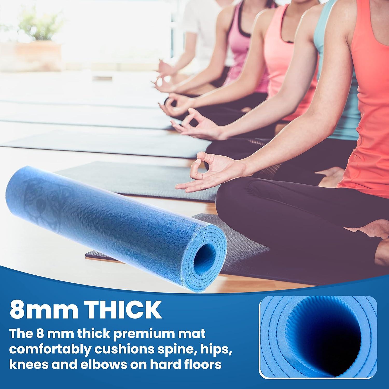 Esterilla de Yoga Koa TPE Antideslizante 1.83m Azul