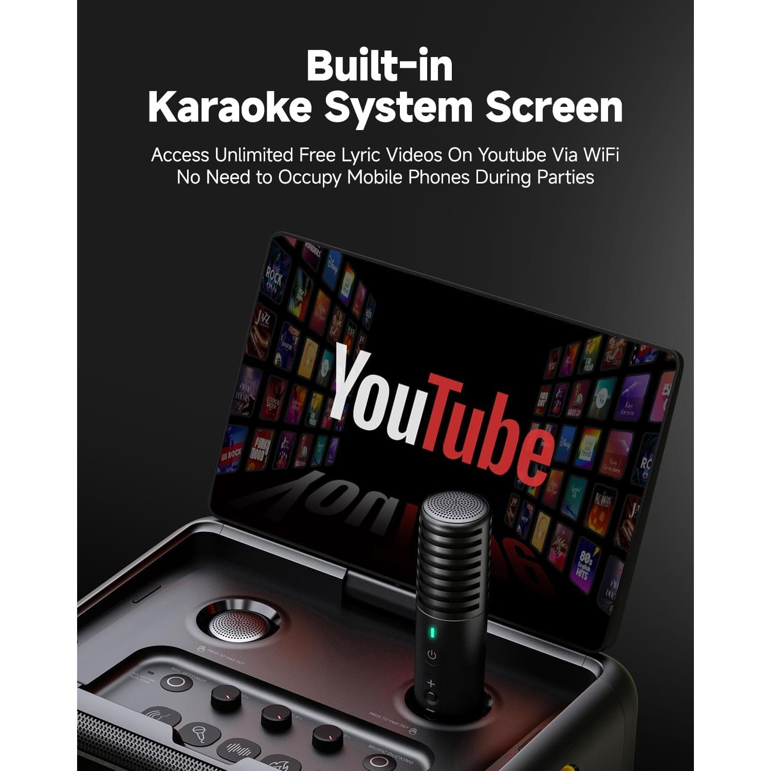 Máquina de Karaoke Ikarao Break X2 300W 2 Micrófonos