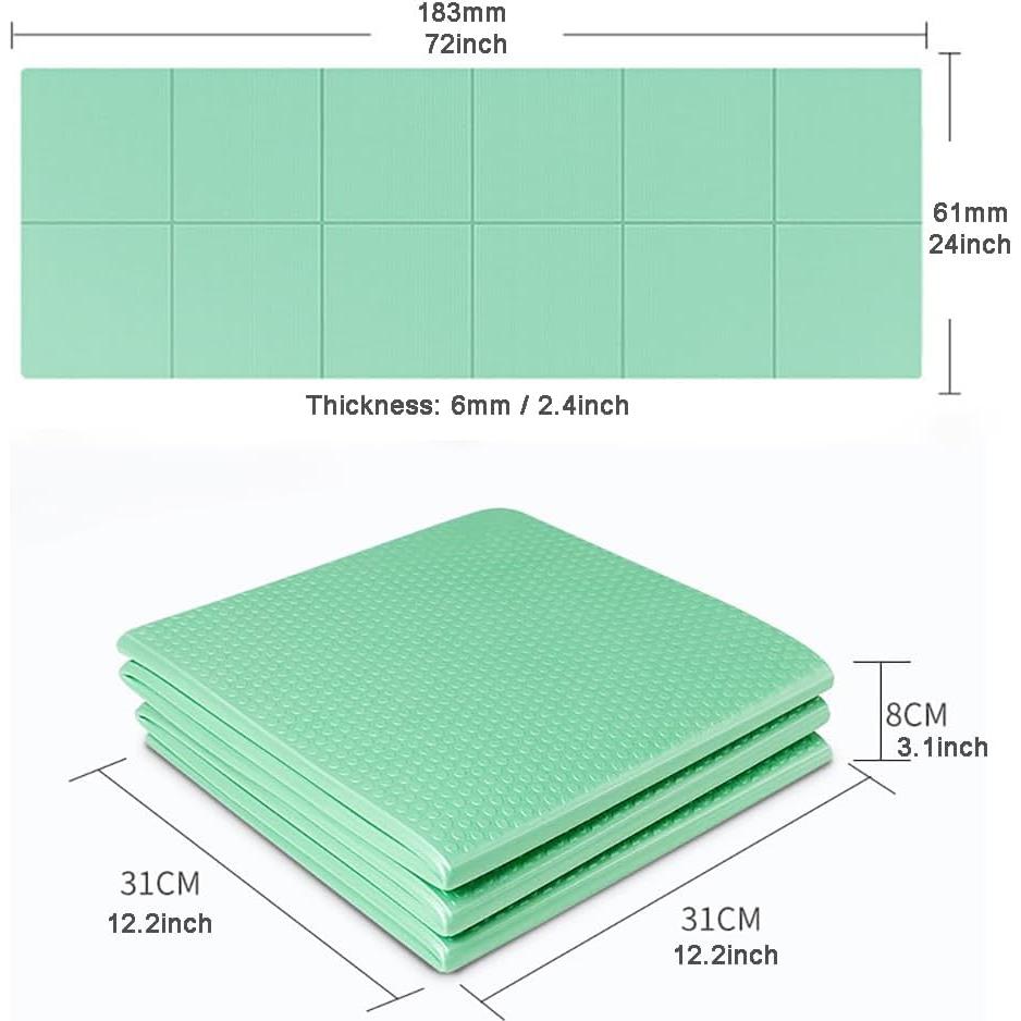 Esterilla de Yoga Plegable JUST DO TPE Antideslizante 183x61x0.6cm