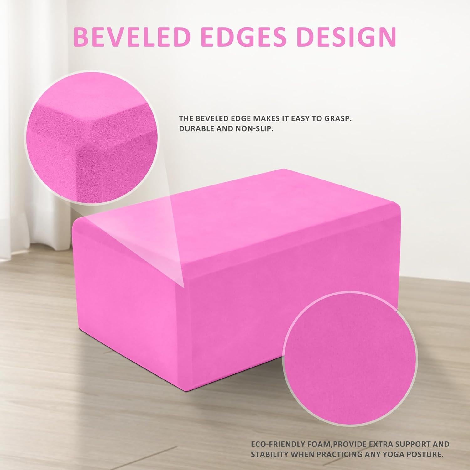 Esteras de Yoga Fitvids Rosa 172.72x60.96cm Antideslizante