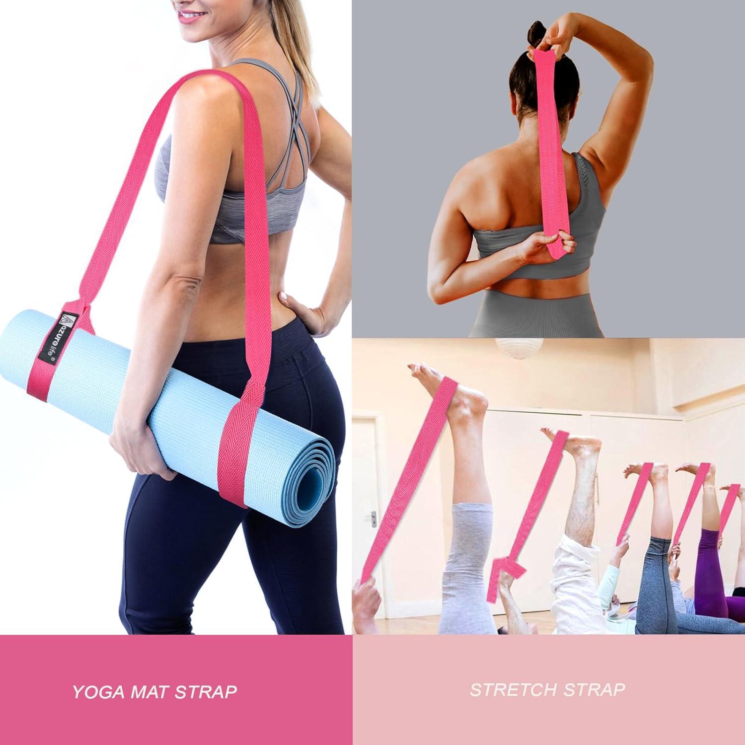 Correa para Esteras de Yoga Rosa - Ajustable y Eco Amigable