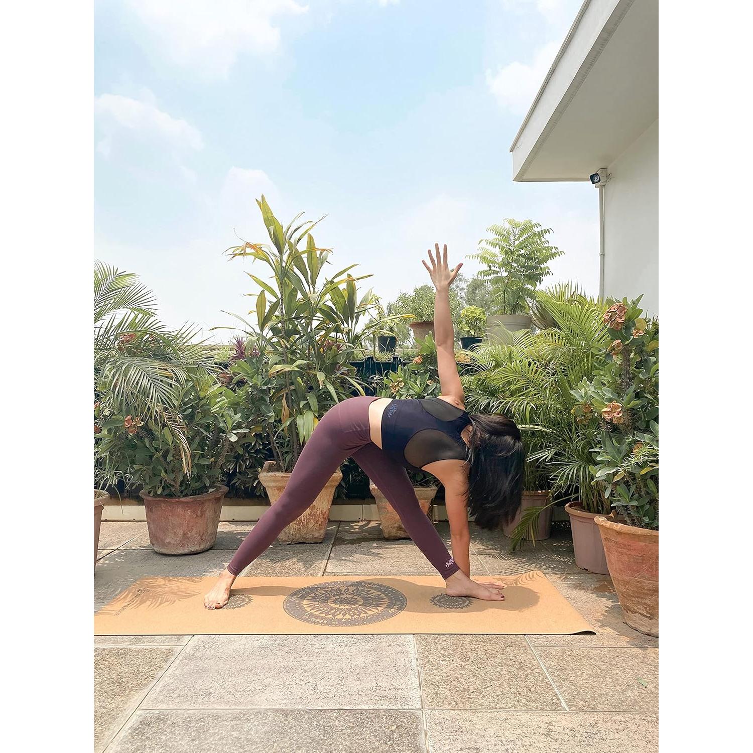 Alfombrilla de Yoga de Corcho Shakti Warrior Mandala 183x61cm