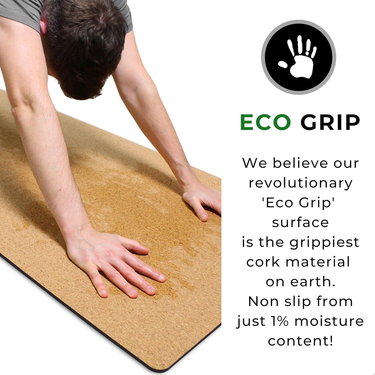 Alfombrilla de Yoga Plyopic Corcho Antideslizante 185x66cm