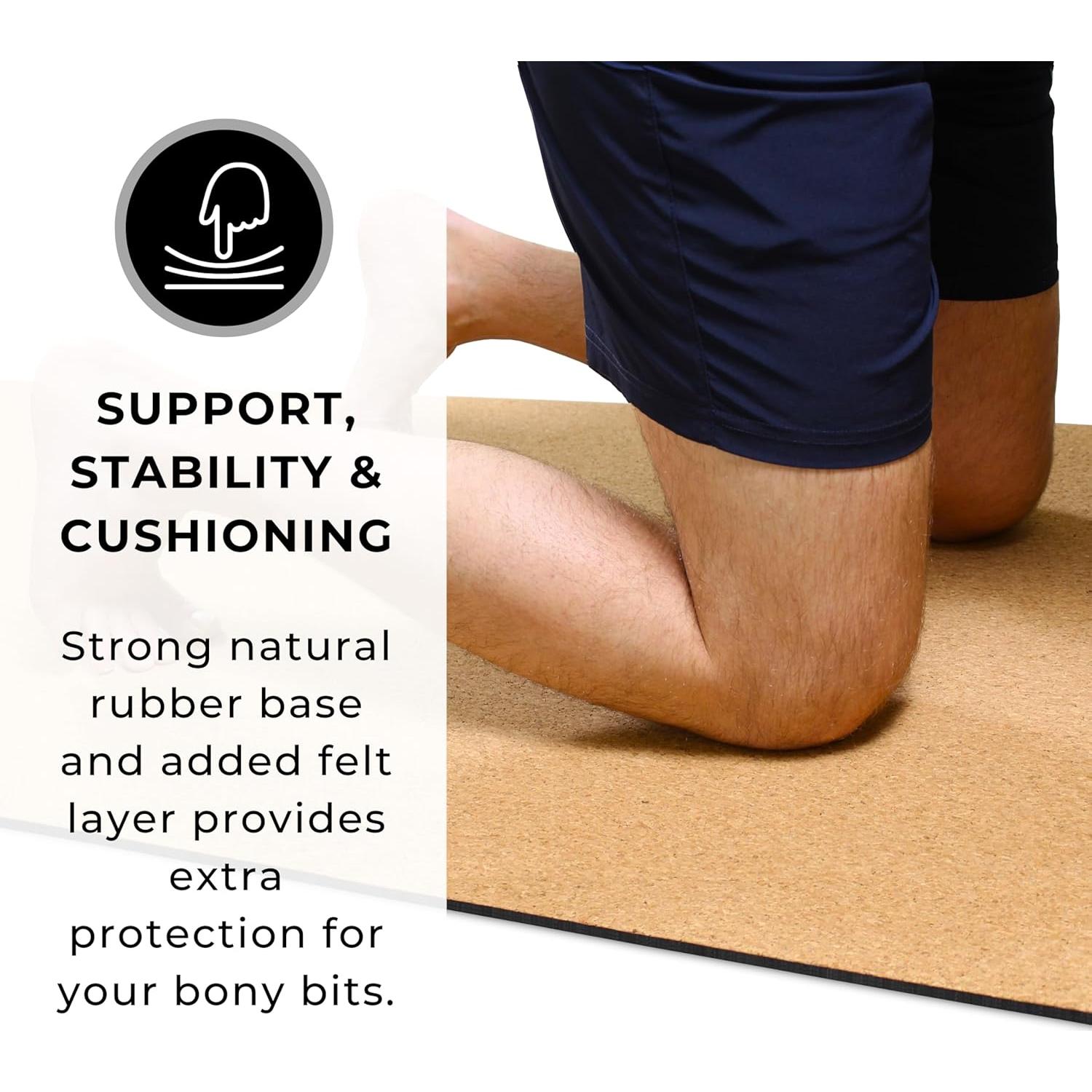 Alfombrilla de Yoga Plyopic Corcho Antideslizante 185x66cm