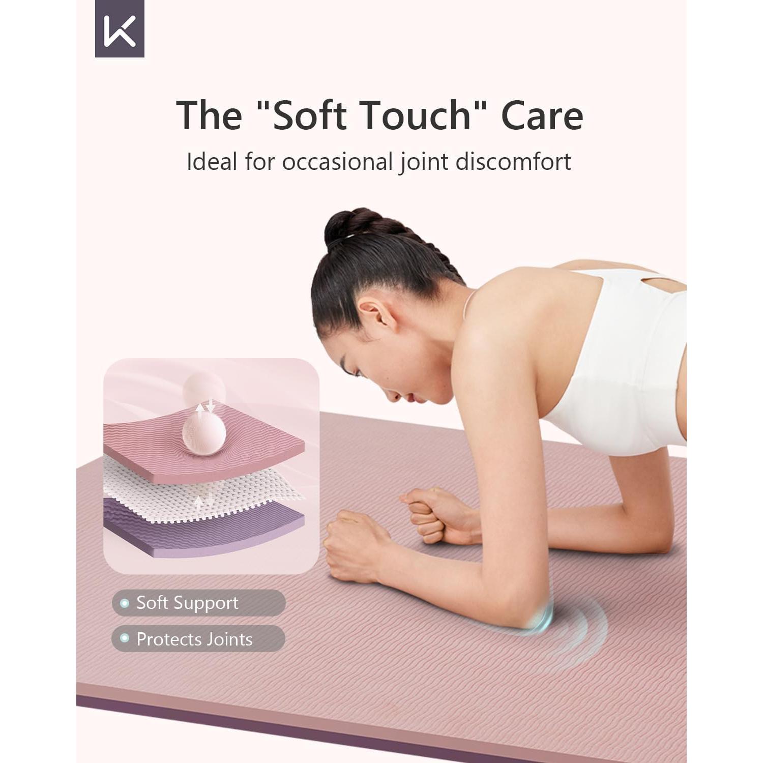 Mata de Yoga Antideslizante KEEP 183x61cm TPE 7mm Rosa