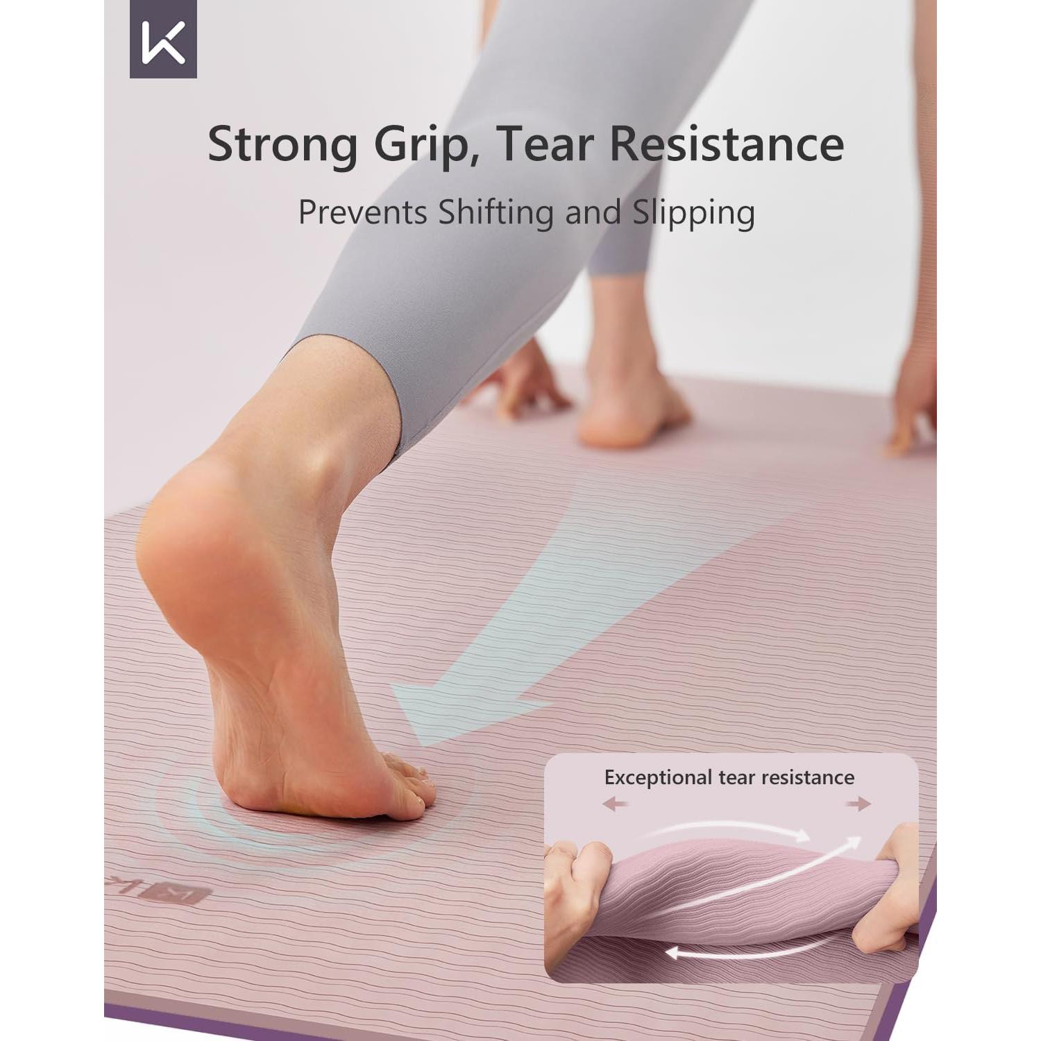 Mata de Yoga Antideslizante KEEP 183x61cm TPE 7mm Rosa